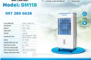 Máy làm mát Daikiosan DM118 công nghệ kháng khuẩn Ion bạc
