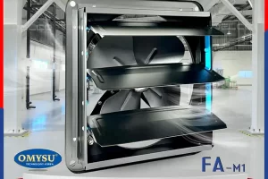 Quạt thông gió vuông Omysu FA-M1 có chớp