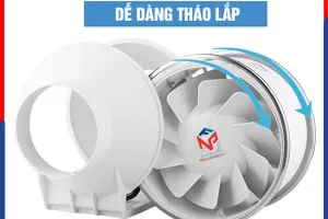 Quạt thông gió nối ống Omysu HF-100 chất lượng cao