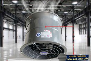Quạt thông gió tròn OMYSU FA-35C1 dập gân tăng cứng
