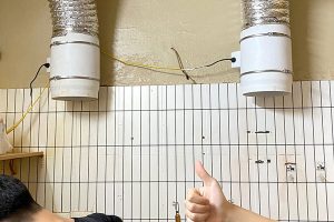 Quạt hút mùi nối ống phi 250 kết nối ống gió dễ dàng