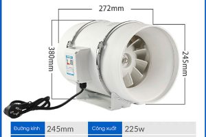 Quạt hút mùi nối ống Phi 250 chất lượng cao