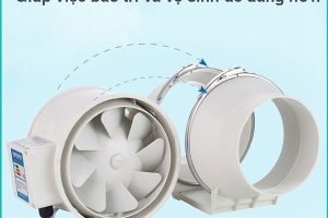 Quạt hút mùi nối ống Phi 250 dễ tháo rời