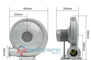 Thông số kỹ thuật Quạt thổi con sò cao áp 750W