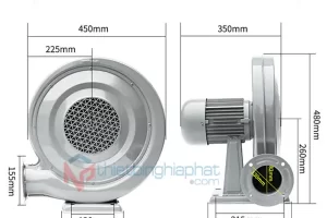 Thông số Quạt thổi con sò cao áp 1.1kw - 1100W