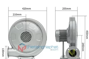 Thông số kỹ thuật Quạt thổi con sò cao áp 370W