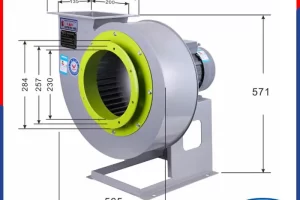Thông số kích thước Quạt ly tâm hút khói bếp CF 2.8A-1.1Kw